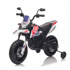 Motocicleta electrica 12V cu roti EVA Aprilia White