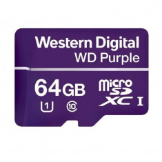 Card de memorie WD Purple 64GB Surveillance MicroSDXC Class 10 UHS 1 foto