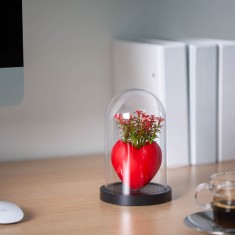 Decor plante artificiale - inima visiniu - 11 x 18 cm Best CarHome