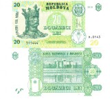 Bancnota Moldova 20 Lei 2015 P-23 UNC