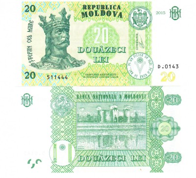 Moldova 20 Lei 2015 P-23 UNC foto