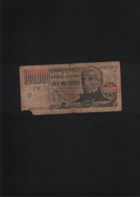 Rar! Argentina 100000 pesos 1979(83) seria21871581 uzata colt lipsa foto