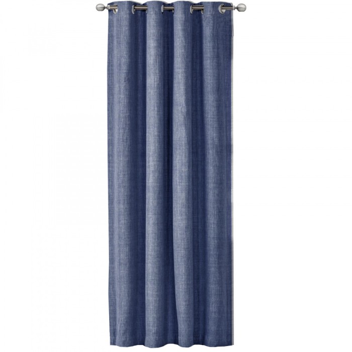 Draperie Elfie Opac cu inele Jemidi, 140 x 245 cm, Albastru, Poliester, 55279.04.01