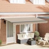 vidaXL Cortina Retractabilă Manual Bej 400 x 200 cm țesătură 3329862