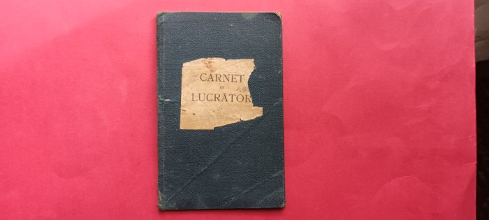 Bucuresti Bukarest Carnet de lucrator zidar sobar 1904