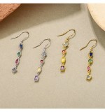 Cumpara ieftin Cercei Lungi Din Argint 925 Rainbow Candy Drop
