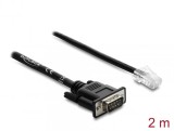 Cablu Serial RS-232/422/485 Sub-D 9 pini la RJ45 T-T 2m, Delock 64296
