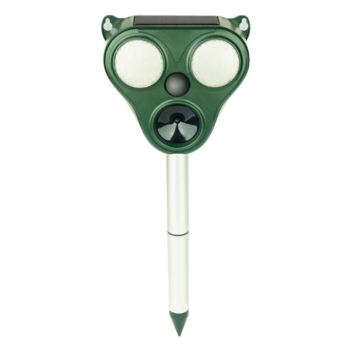 Aparat solar cu ultrasunete &Egrave;i senzor pir, anti roz&Auml;toare &Egrave;i insecte, repelent animale mari &Egrave;i mici, ip66, 5 set&Auml;ri, 300 mp, verde