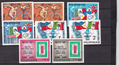 Filipine 1968 sport olimpiada MI XV1-XXIII nedant. MNH w72 foto