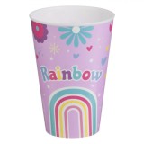 Pahar Plastic, Model Rainbow, Capacitate 0,4L, Multicolor, Oem
