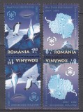 ROMANIA 2009 LP 1829 d PROTEJATI REGIUNILE POLARE SI GHETARII SERIE TETE-BECHE MNH