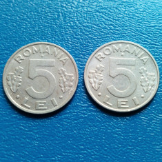 Moneda Romania 5 lei -1992,1993