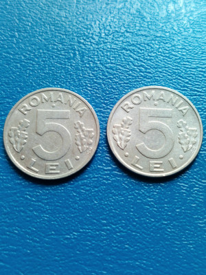 Moneda Romania 5 lei -1992,1993 foto