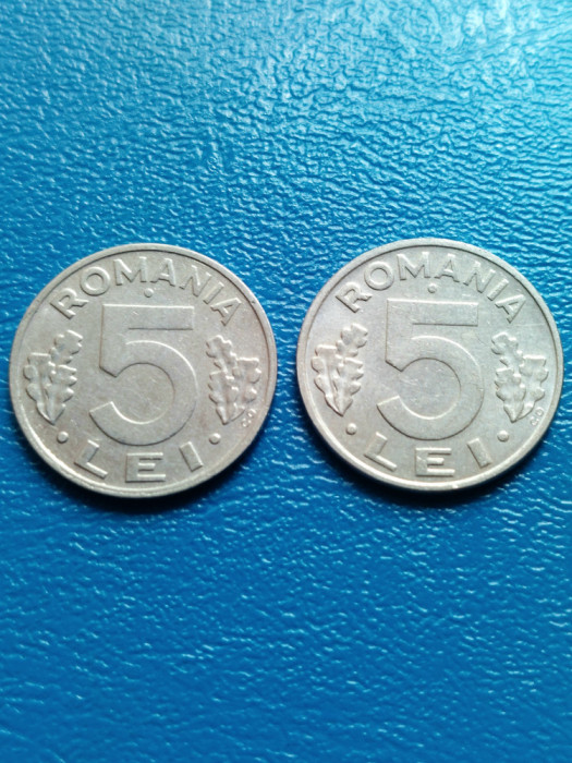 Moneda Romania 5 lei -1992,1993