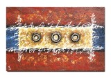 Tablou 3D abstract pictat manual living, birou, Fantezie, 90x60cm ulei pe panza, gata de expus pe perete