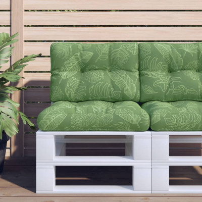 vidaXL Pernă de paleți, model frunze, 50x40x12 cm, textil 360554 foto