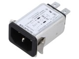 Conector alimentare AC SCHURTER C14 tată 10A 250VAC snap-in