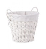 Cumpara ieftin Set 6 cosuri depozitare lemn salcie alb Alesha 38x33 cm