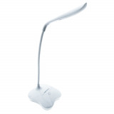 Cumpara ieftin Lampa LED, Esperanza Mimosa ELD105W, cu baza iluminata, brat flexibil 21 cm, alimentare duala, cablu 110 cm, 4 x AAA, alba