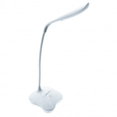Lampa LED, Esperanza Mimosa ELD105W, cu baza iluminata, brat flexibil 21 cm, alimentare duala, cablu 110 cm, 4 x AAA, alba
