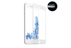 Folie de protectie compatibila cu iPhone 8, Tempered Glass, Alb
