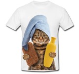 Tricou &quot; Pisica in baie &quot;