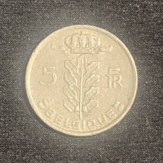 Moneda 5 franci 1978 Belgia
