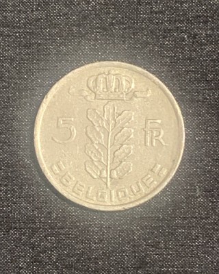 Moneda 5 franci 1978 Belgia foto