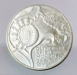 GERMANIA 10 MARCI MARK 1972 LITERA D J.O. MUNCHEN ARGINT STARE AUNC UNC