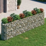 vidaXL Strat &icirc;nălțat gabion, 400x50x100 cm, fier galvanizat