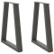 Picioare de masa in forma de V, 2 buc., antracit, 60x(72-73,3) cm, otel