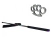 Set Autoaparare: Baston Telescopic 66cm Otel + Box Argintiu 0.5cm Ideallstore, Multicolor, Husa Curea