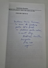 Carte cu autograf Anastasia Dumitru Pledoarie pentru valori