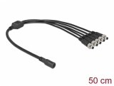 Splitter DC 5.5 x 2.1 mm 1 mama &gt; 5 x tata insurubabil 0.5m, Delock 86590