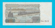 Algeria 10 Dinars 1983 &amp;quot;Tren Diesel&amp;quot; aUNC seria 0052807103 foto