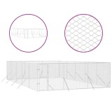 Cumpara ieftin Padoc de exterior pentru caini argintiu 6x10x2m otel galvanizat