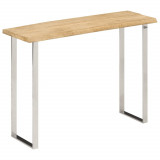 vidaXL Masă consolă, margini naturale, 105x33x76 cm, lemn masiv mango 372766