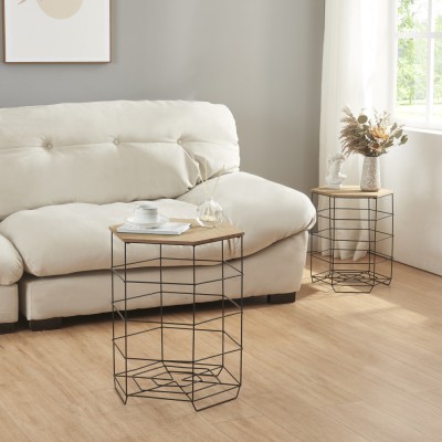 Set 2 cosuri metalice masuri diferite Horsholm [en.casa] HausGarden Leisure foto