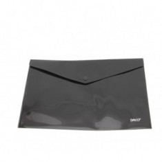 Mapa plastic tip plic cu capsa A4 Negru DACO