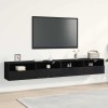 VidaXL Dulap TV pentru Perete Pe perete 2 pcs Stejar negru 100x30x30cm 862193