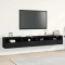 vidaXL Dulap TV pentru Perete Pe perete 2 pcs Stejar negru 100x30x30cm 862193