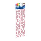 Accesorii creatie - diamante plastic, rosu, 28-23mm, autoadezive, litere, blister 27 buc, Fiorello, GR-DS090-04 / 170-2479