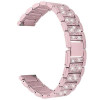 Curea otel, compatibila Samsung Galaxy Watch3 40mm, telescoape Quick Release, Pink Rose Diaomond, Very Dream