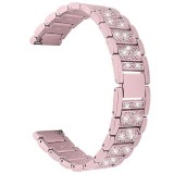 Curea otel, compatibila Honor Magic Watch 2 42mm, telescoape Quick Release, Pink Rose Diaomond