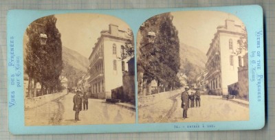 AB FOTO VECHE 3D GEN CABINET 104 - ENTREE A LUZ -FRANTA- VIEWS OF THE PYRENEES foto