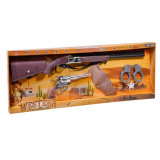 Set de joaca Cowboy, Pistol, pusca si accesorii, plastic, ATU-087942