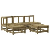 Cumpara ieftin Set mobilier relaxare pentru gradina 5 piese lemn de pin tratat