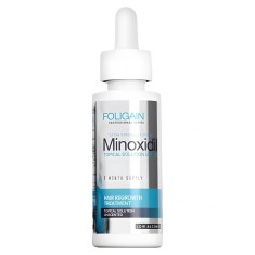 Solutie Foligain Minoxidil 5%, alcool scazut, tratament pentru cresterea parului, 1 flacon + o pipeta