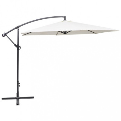 Umbrela de soare suspendata, 3 m Alb nisipiu GartenMobel Dekor foto