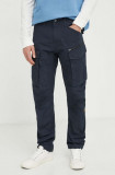 G-Star Raw pantaloni barbati, culoarea albastru marin, cu fason cargo